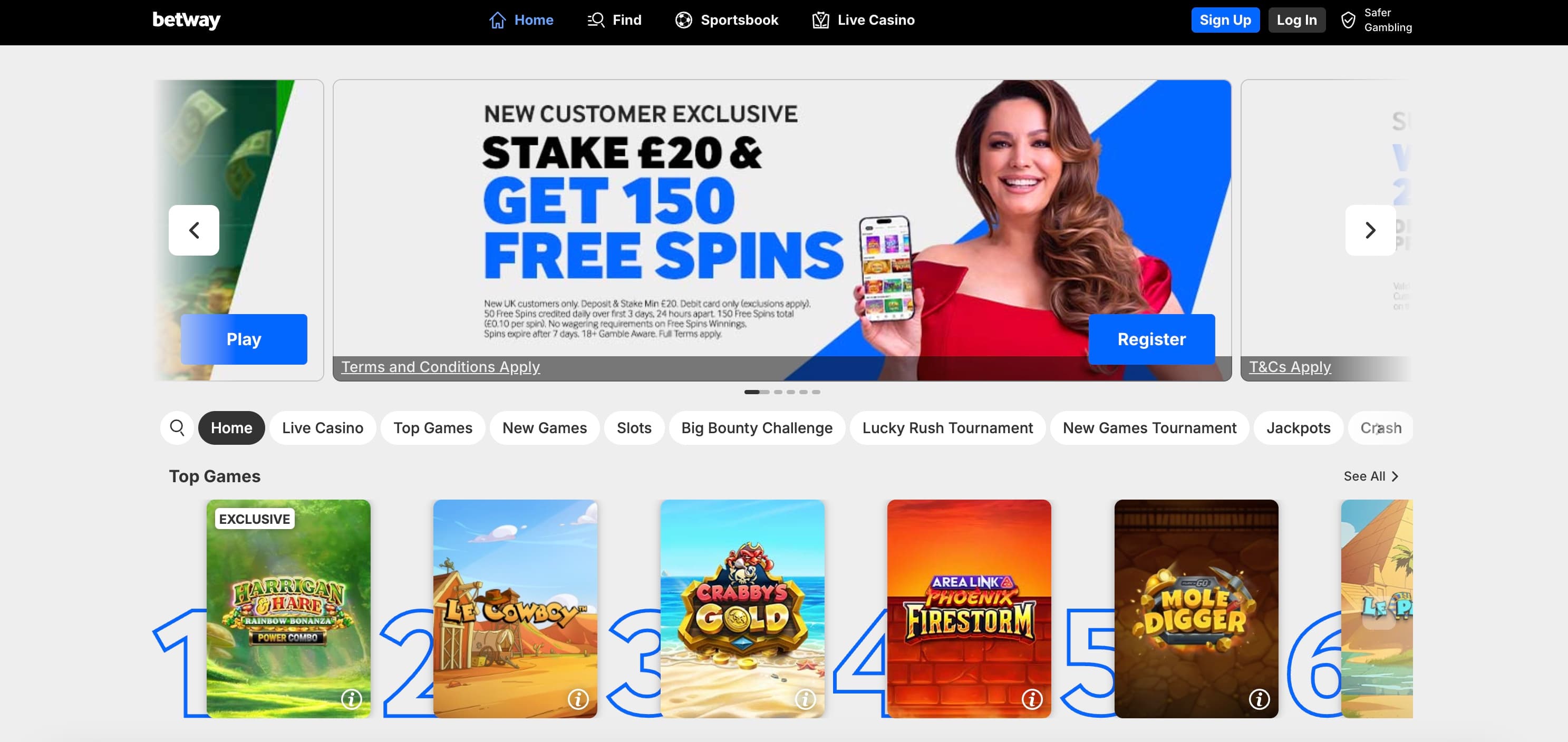Betway Casino casino screenshot